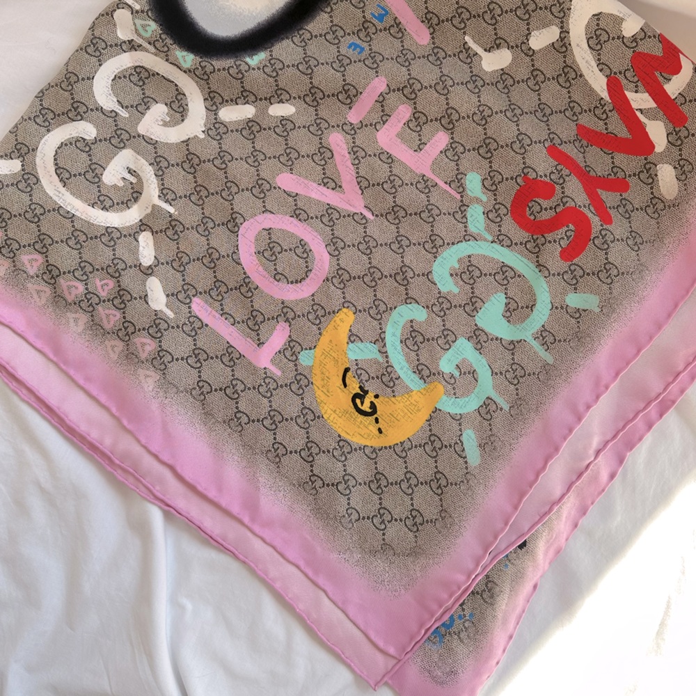 Gucci Pink and Brown Scarf - Picture 7 of 12